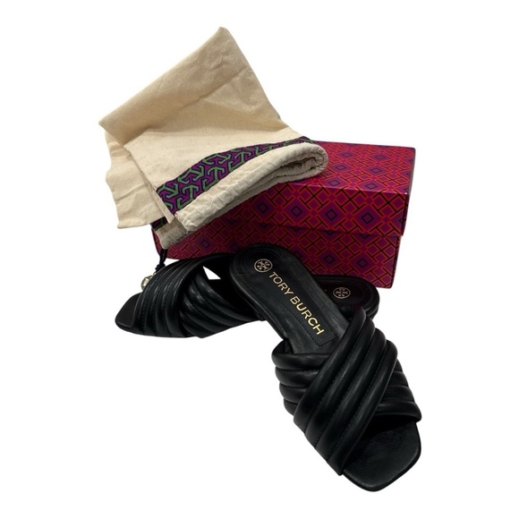 TORY BURCH
Kira Quilted Crisscross Slide Sandals In Perfect Black size 6.5 - Picture 9 of 9